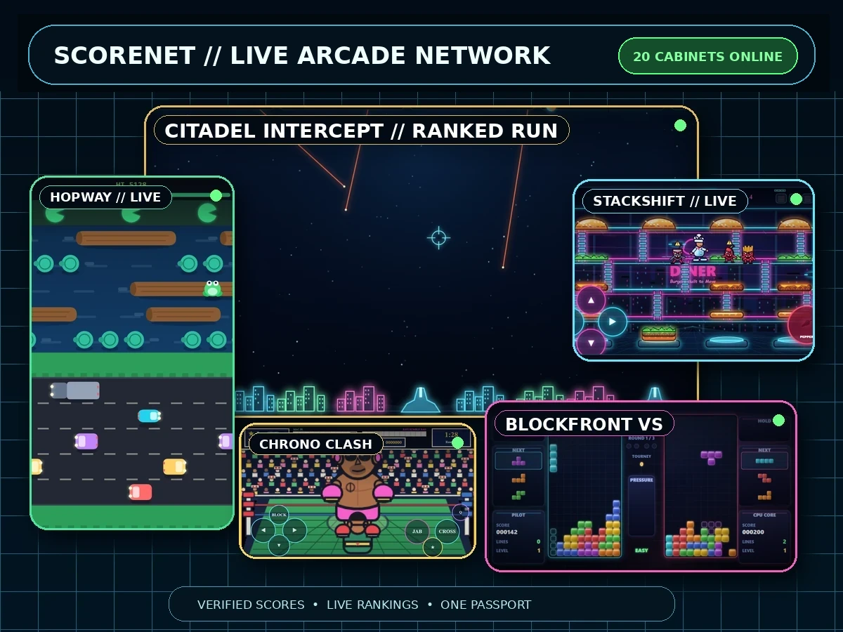 Real ScoreNet gameplay from several arcade cabinets
